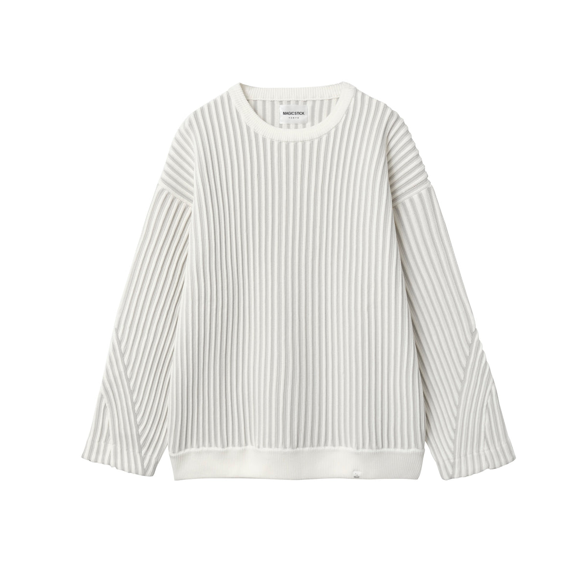サイズXL【新品】MAGIC STICK 2トーンリブストライプリブクルーネック MAGIC STICK(マジックスティック)】2TONE STRIPES RIB CREW (リブ