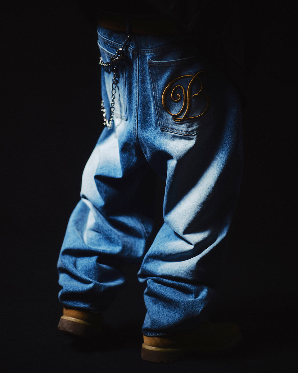 Black Eye Patch EMBLEM EXTRA BAGGY JEANS ブラックアイパッチの