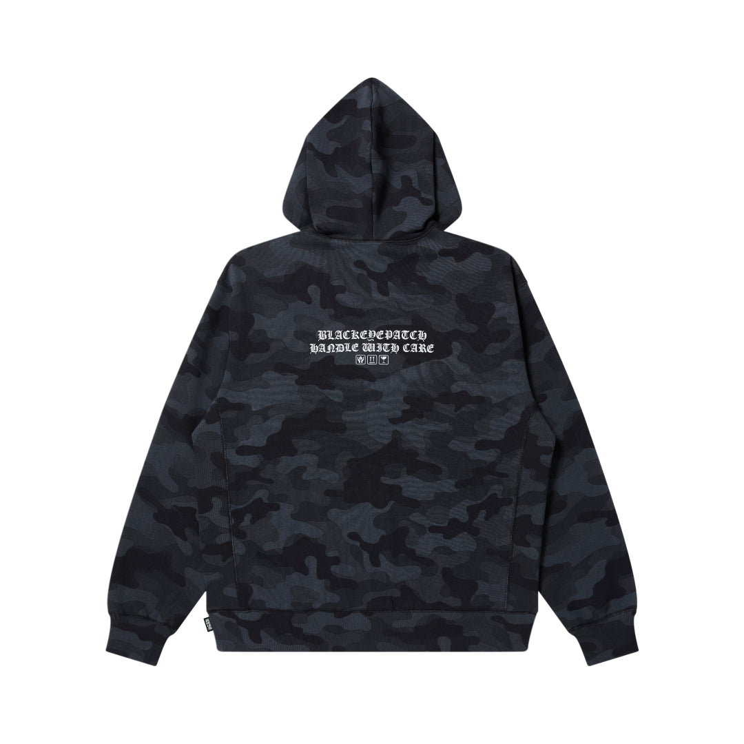 【完売品・送料込み】BEP OE OG LABEL HOODIE Black Eye Patch SPRAYED OG LABEL HOODIE ブラックアイパッチの トップス