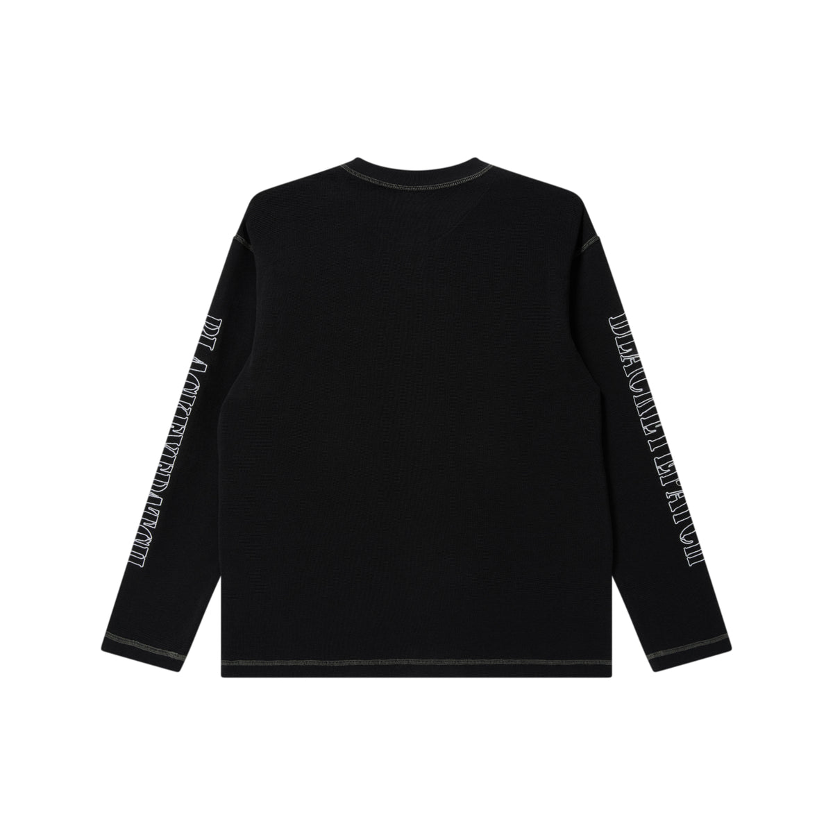 Black Eye Patch STENCIL LOGO HENLEY NECK L/S TEE ブラック