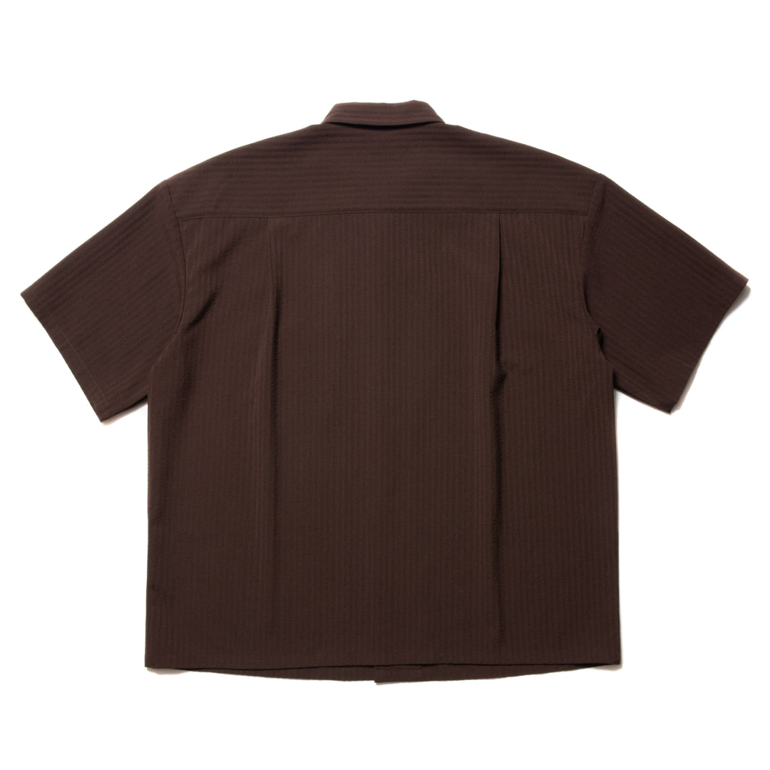 COOTIE T/W Sucker Open Collar S/S Shirt (Brown) クーティーの正規