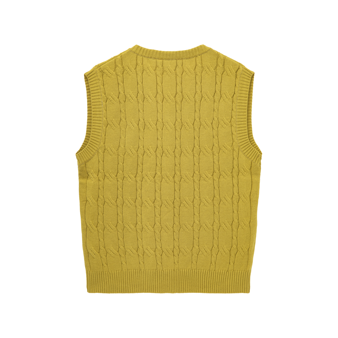 SPECIAL GUEST K.K.(スペシャルゲスト) / SG Cable KNIT VEST (MUSTARD)