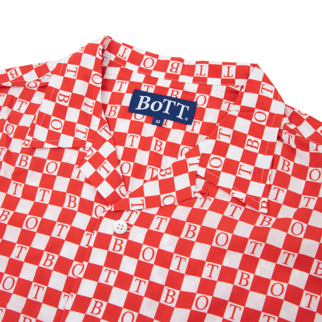 BoTT23SS Checkerboard S/SL Shirt (Red) ボットの正規取り扱い