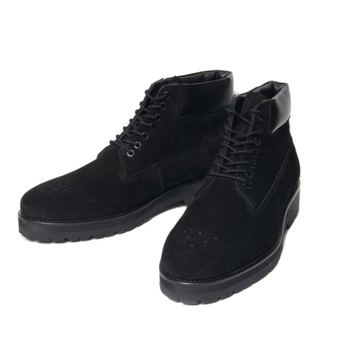 COOTIE 7 Hole Lace Up Boots (Black Suede) クーティー