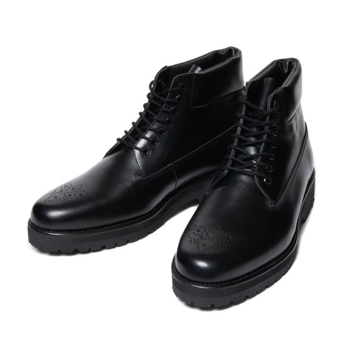 COOTIE 7 Hole Lace Up Boots (Black Smooth) クーティー
