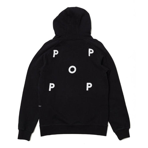 POP TRADING COMPANY(ポップトレーディングカンパニー) / Pop Logo Hooded Sweat (Black/White)