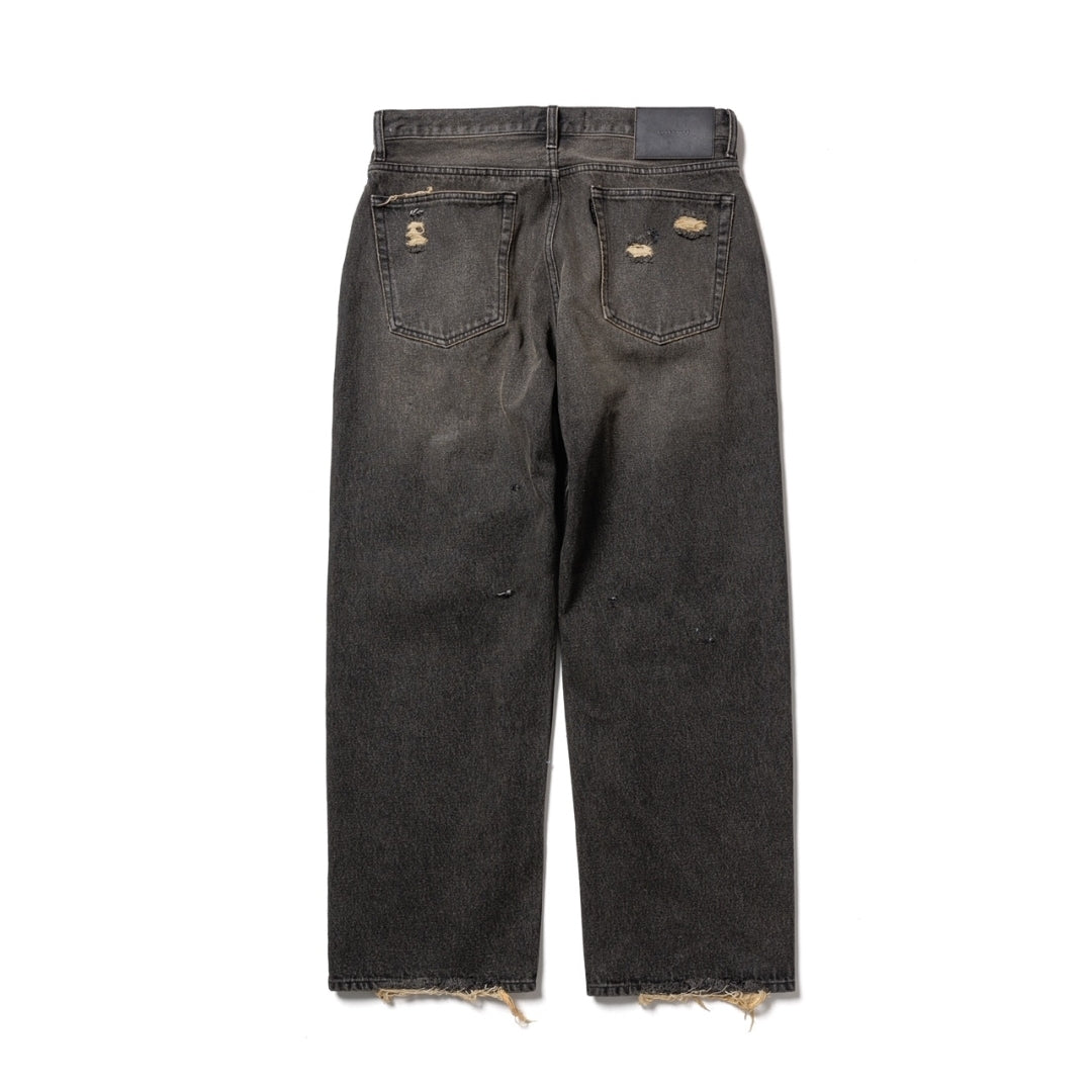 F-LAGSTUF-F DENIM BORO BAGGIE PANTS (BLACK) フラグスタフの正規