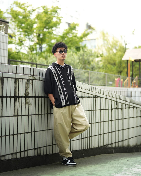 TIGHTBOOTH(タイトブース) / STRIPE KNIT OPEN POLO