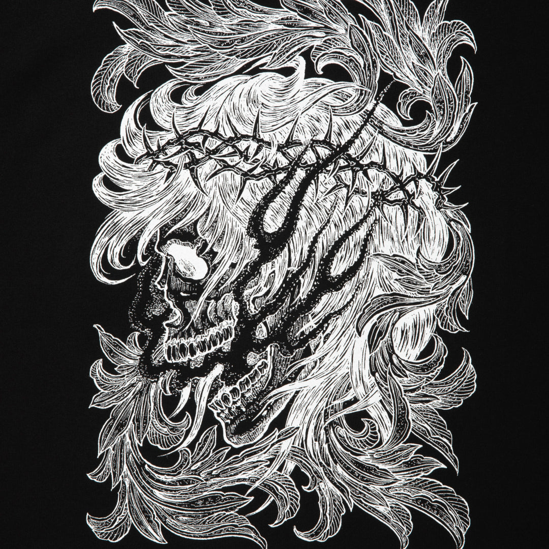 Pima Cotton L/S Tee (Leaf Skull)