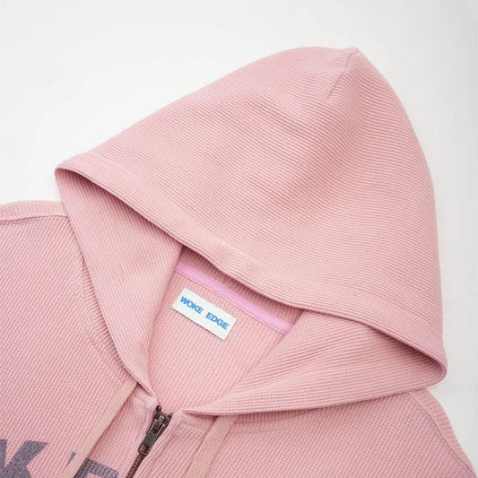 Washed Thermal Zip Hoodie