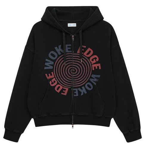 トップス WOKE EDGE Washed Thermal Zip Hoodie WOKE EDGE ウォークエッジ Washed Thermal Zip Hoodie – HYBRYDS