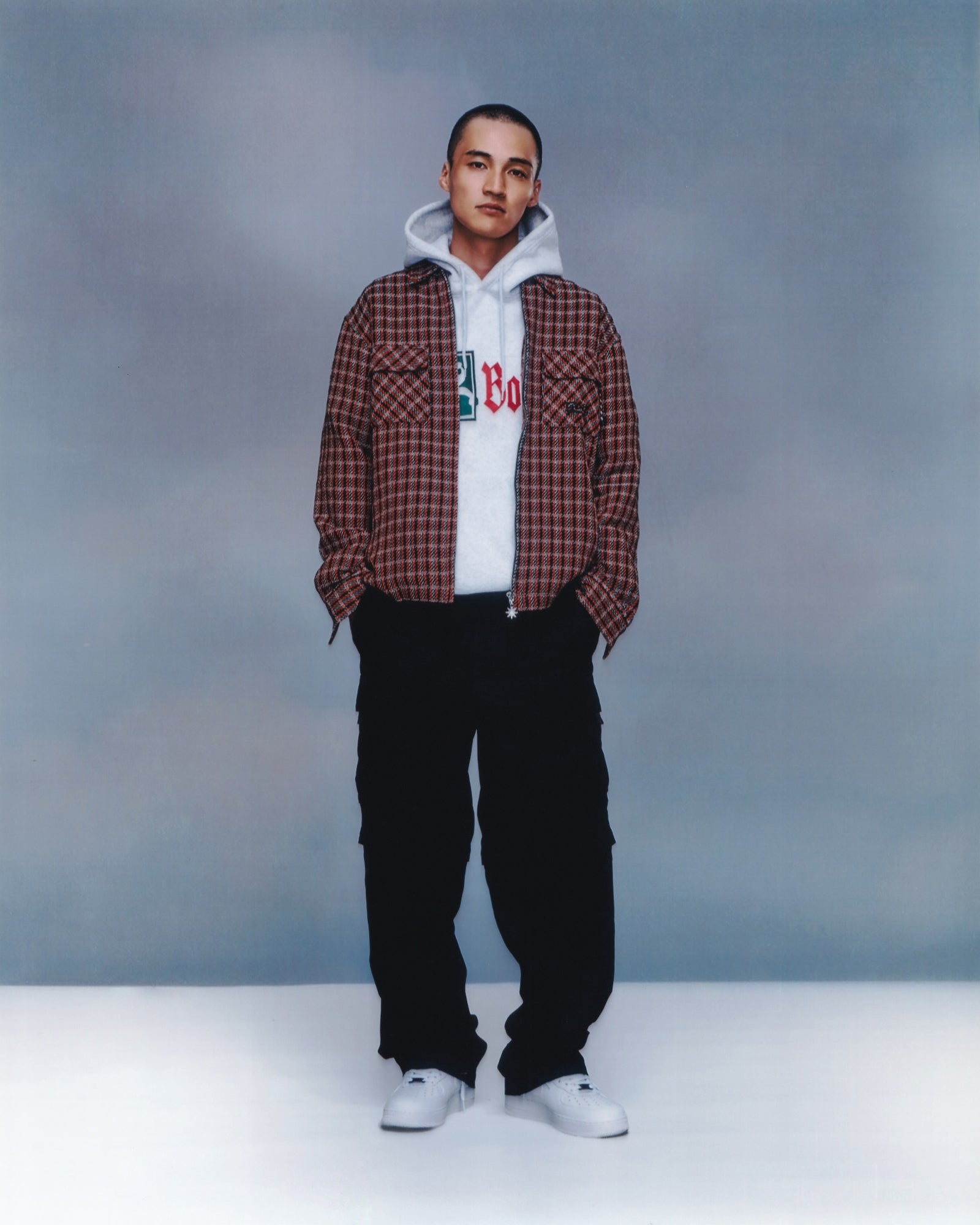 Zip-up Flannel Shirt