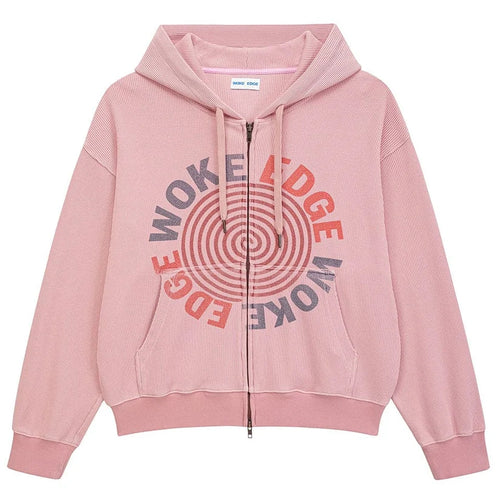 Washed Thermal Zip Hoodie