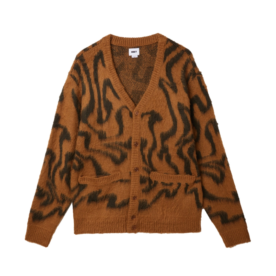 OBEY PALLY CARDIGAN (CATECHU WOOD) オベイの正規取り扱いオンライン