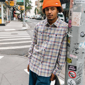 FTC HEAVY PLAID NEL SHIRT (Tan) のオンライン通販 | HYBRYDS ONLINE