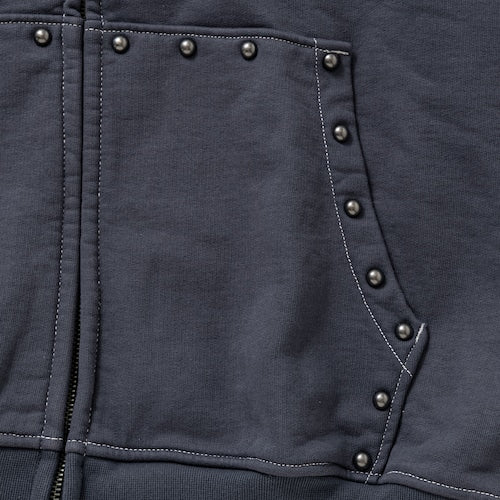 Face Logo Studded Zip Hoodie
