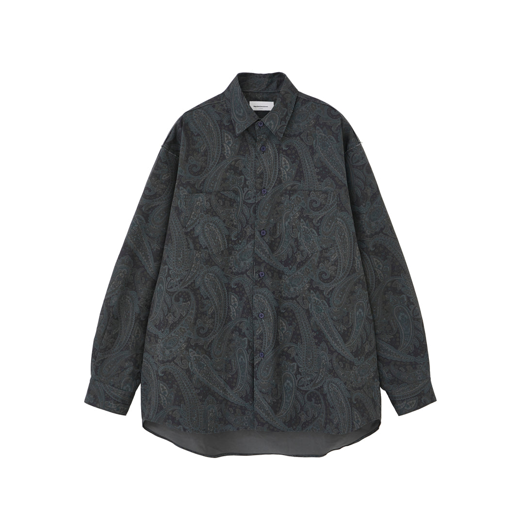 MAGIC STICK Diversity Shirt (Navy Printed Paisley) マジック