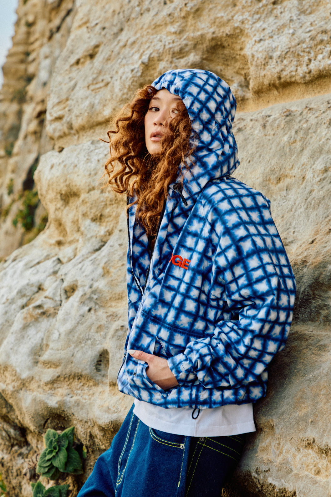 Tiedye Check Parka