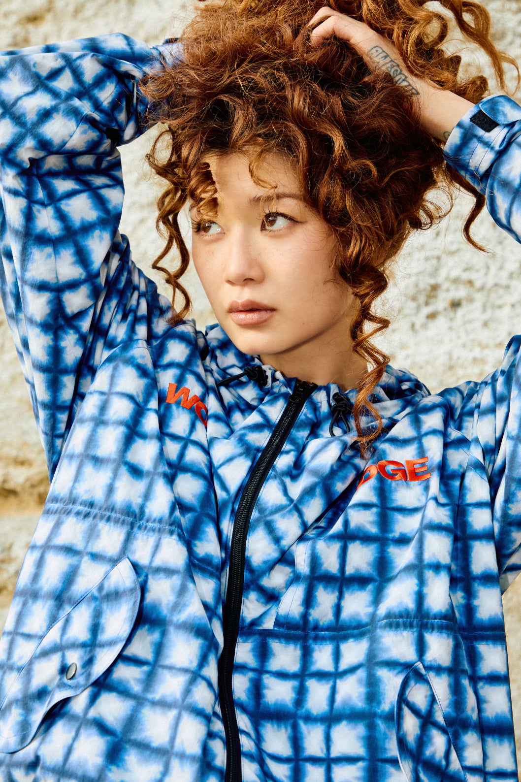 Tiedye Check Parka