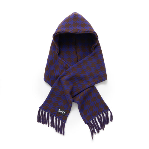 BoTT Houndstooth Hooded Scarf (Brown) ボット