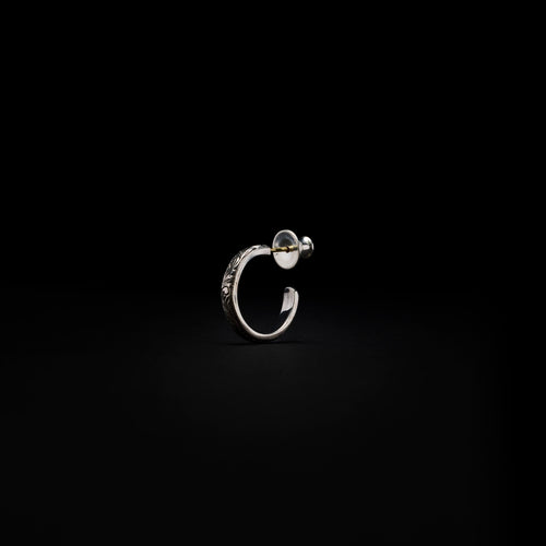 Engraved Hoop Small Earring