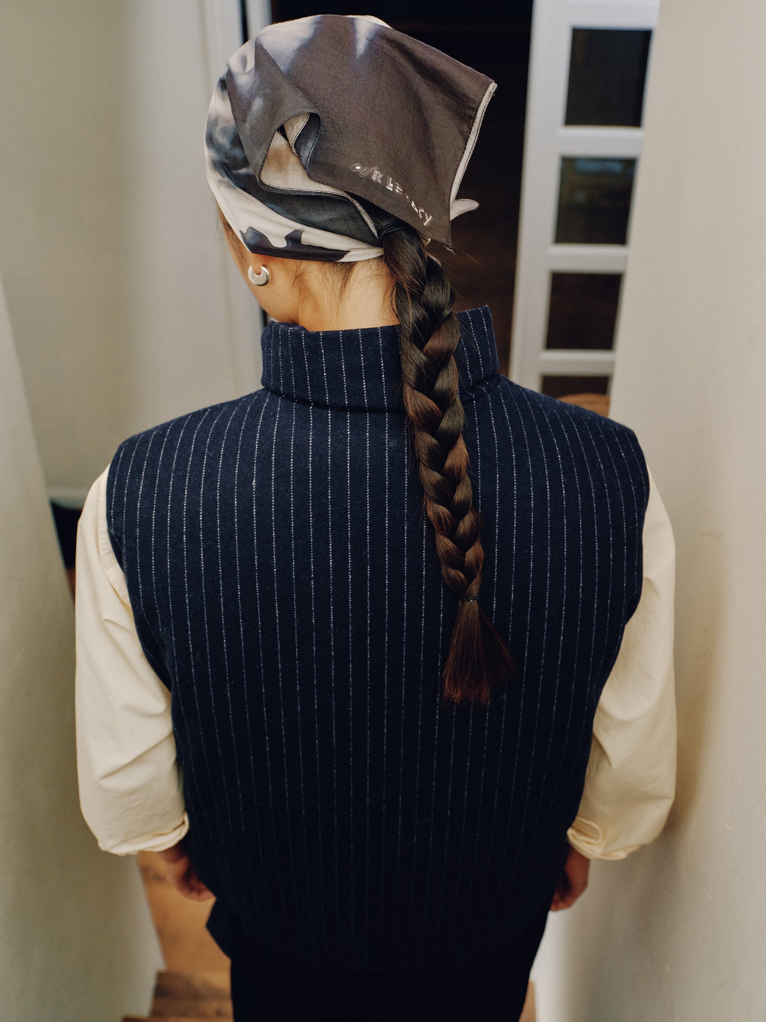 Pin-Stripe Padded Vest