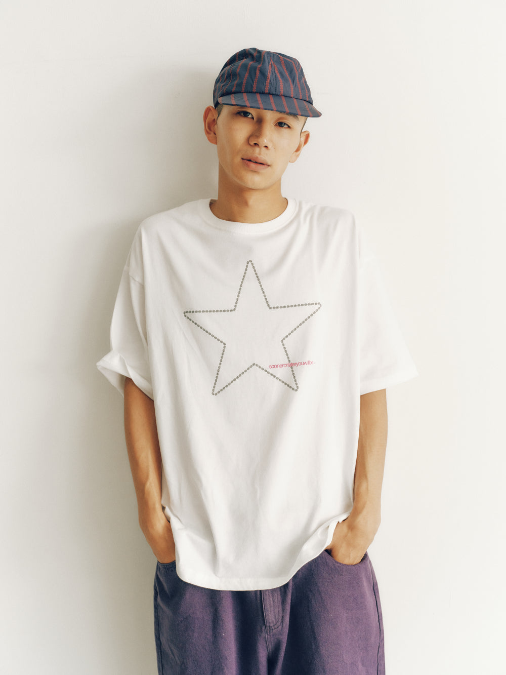 Stripe Nylon Soft Cap