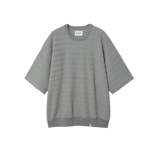 ZIGZAG LINED SS CREW