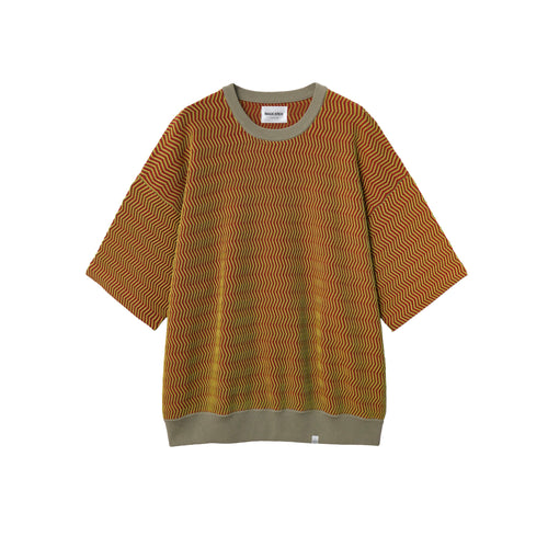 ZIGZAG LINED SS CREW