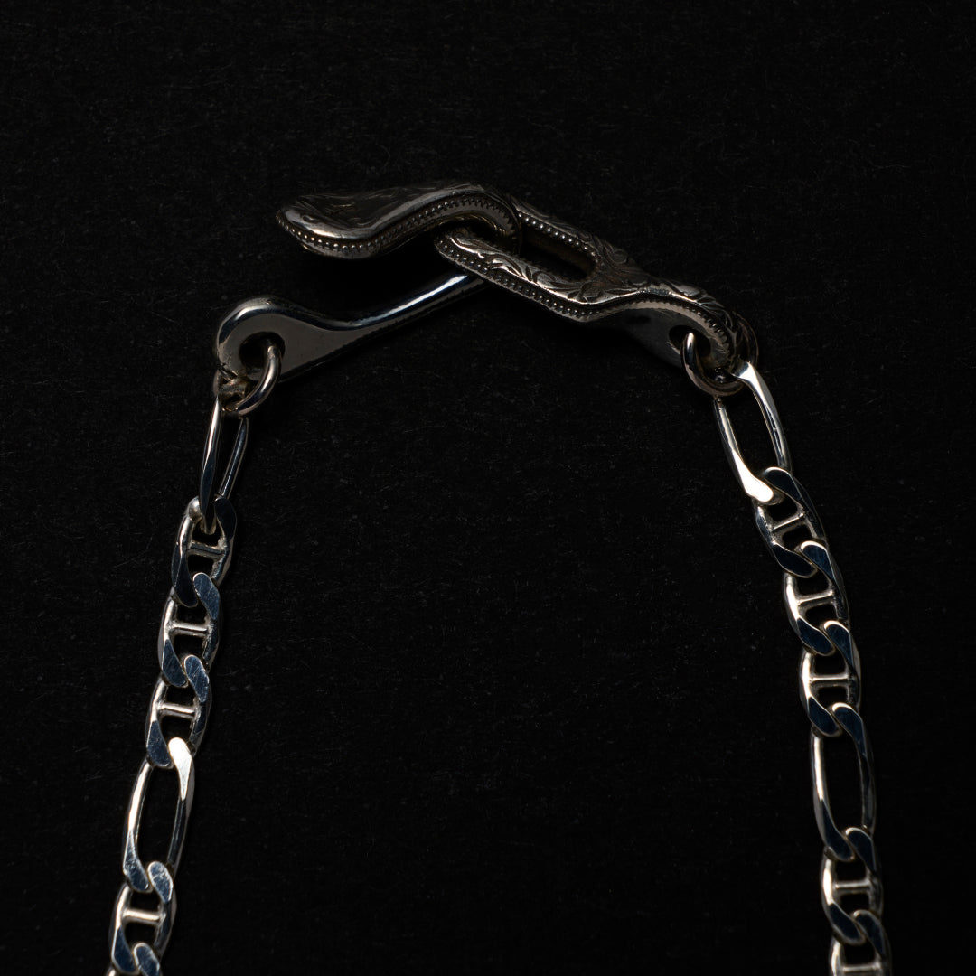 Stud Link Figaro Narrow Chain