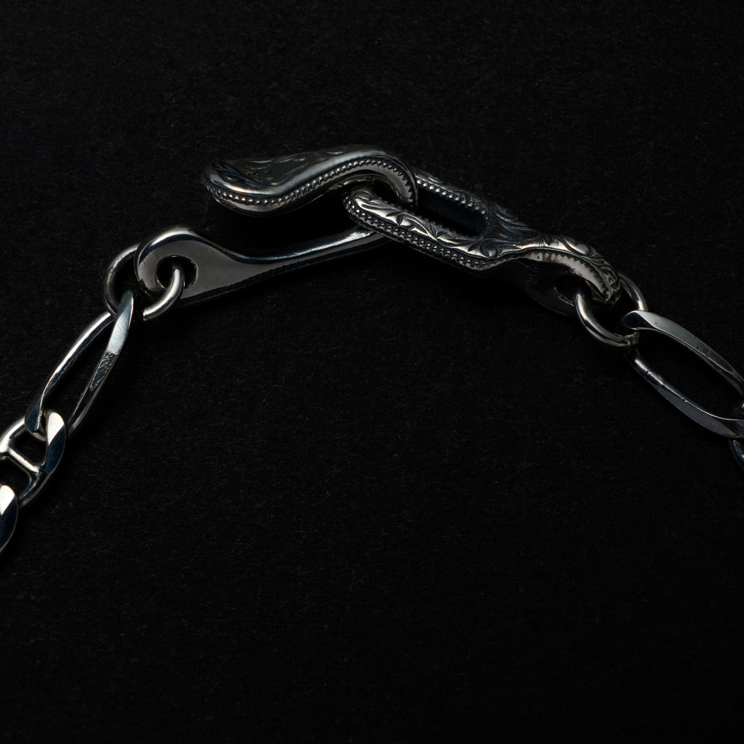 Stud Link Figaro Chain Bracelet