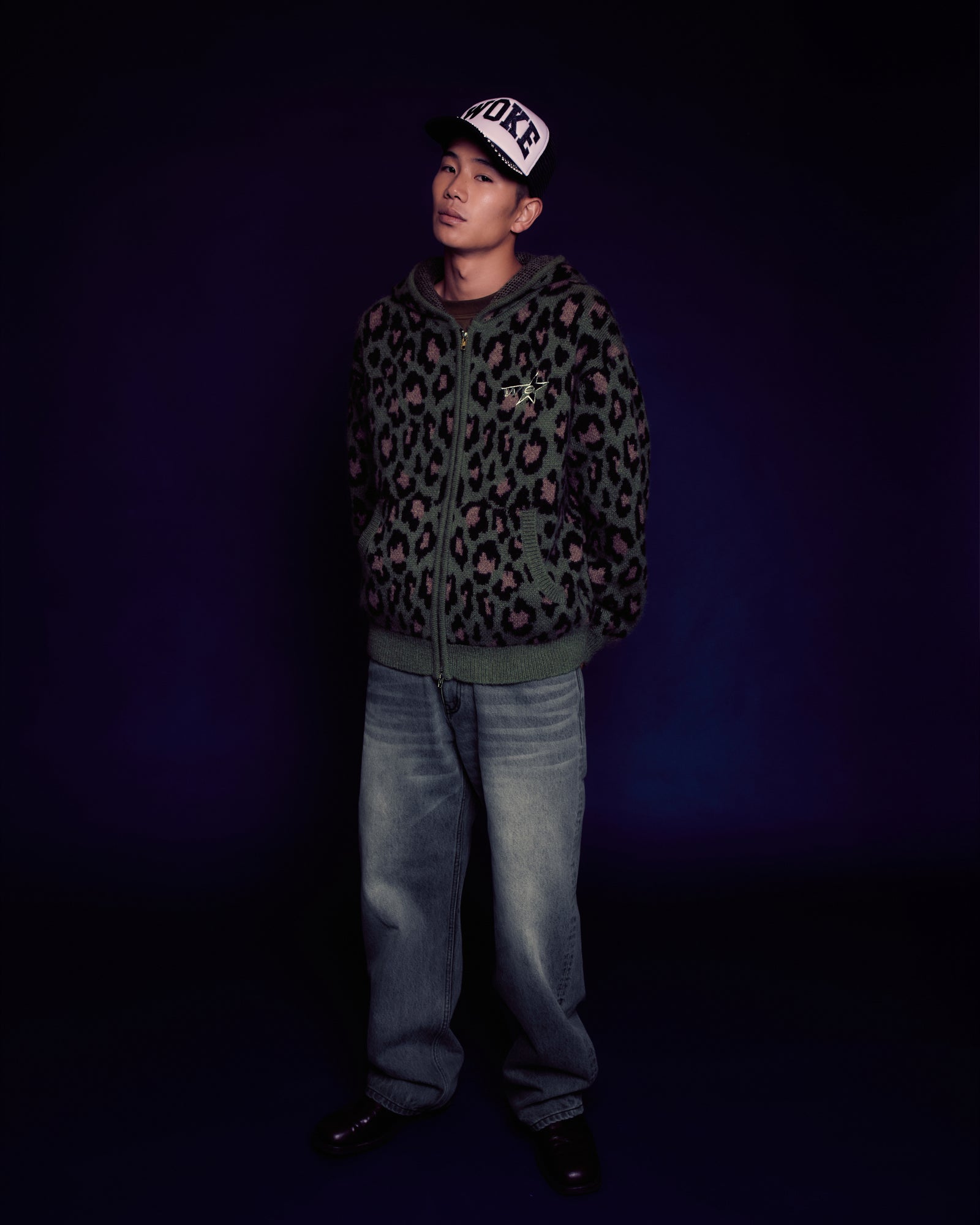 Leoparad Mohair Zip Knit