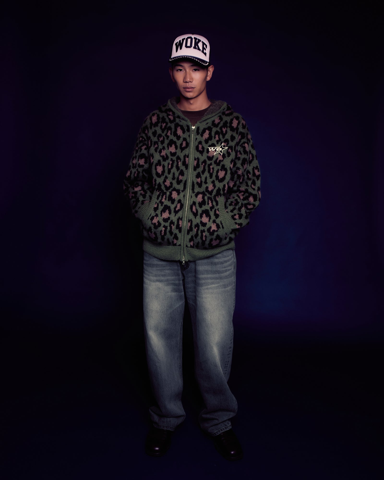 Leoparad Mohair Zip Knit
