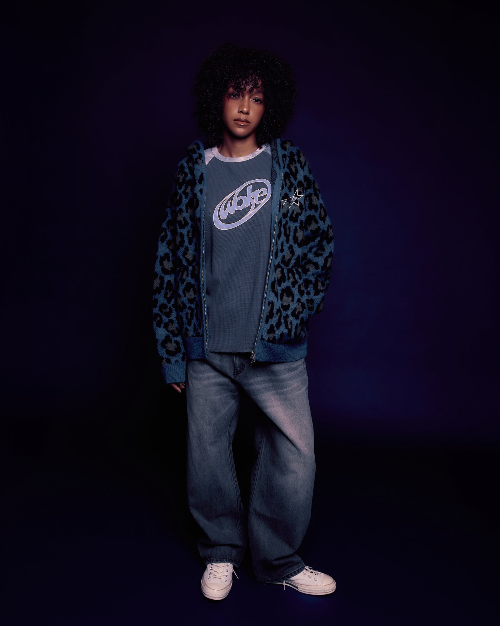 Leoparad Mohair Zip Knit