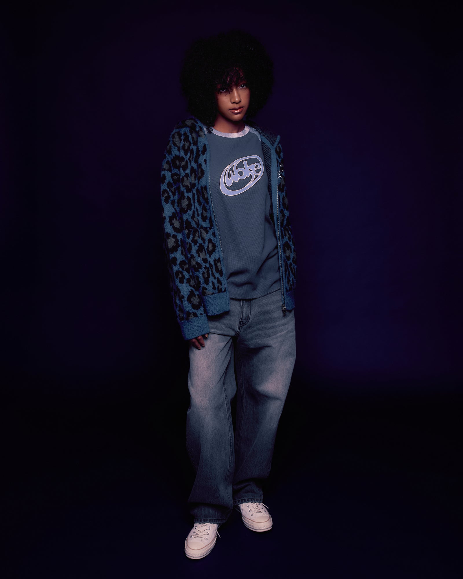 Leoparad Mohair Zip Knit