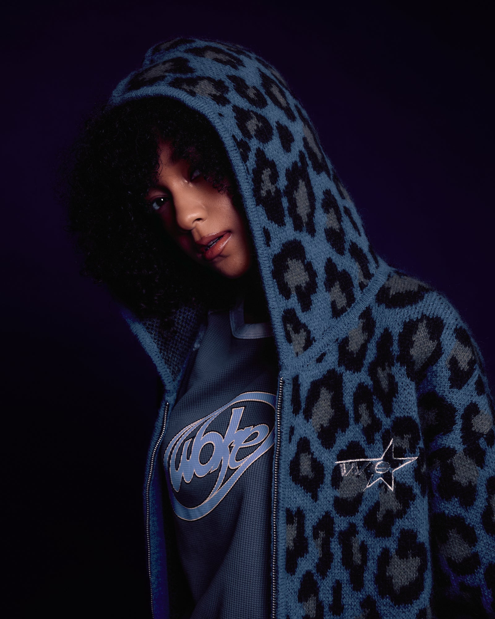 Leoparad Mohair Zip Knit