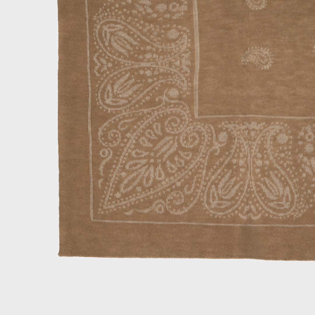 REVERSIBLE KNIT BANDANA STOLE