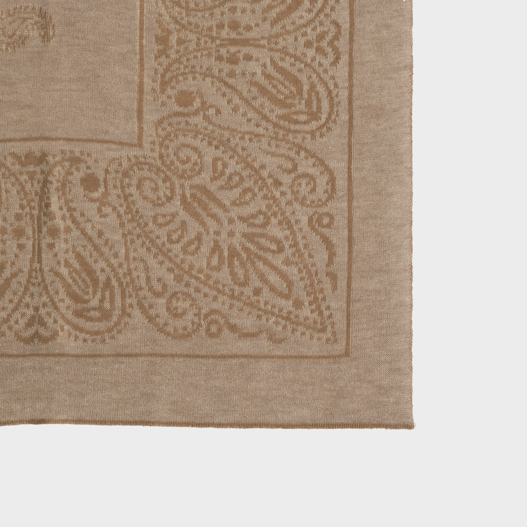 REVERSIBLE KNIT BANDANA STOLE