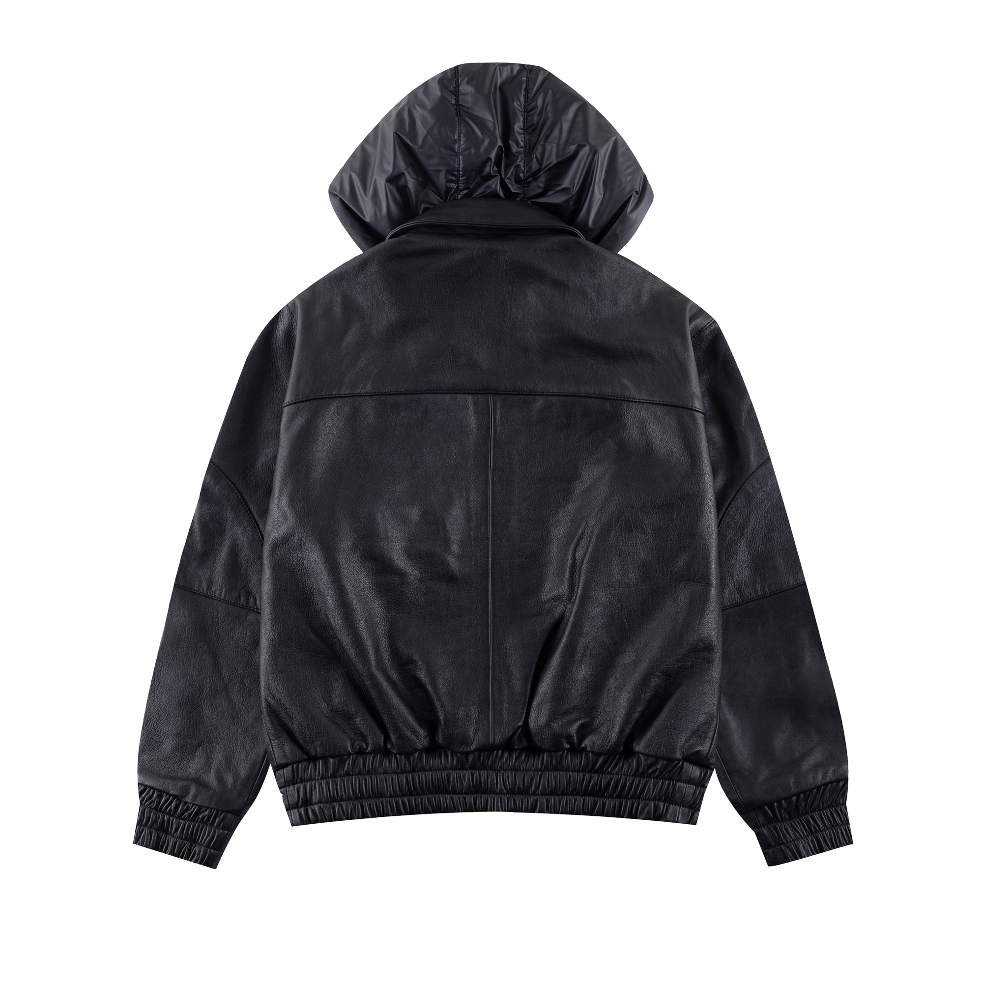 Leather Tech Bomber Jacket