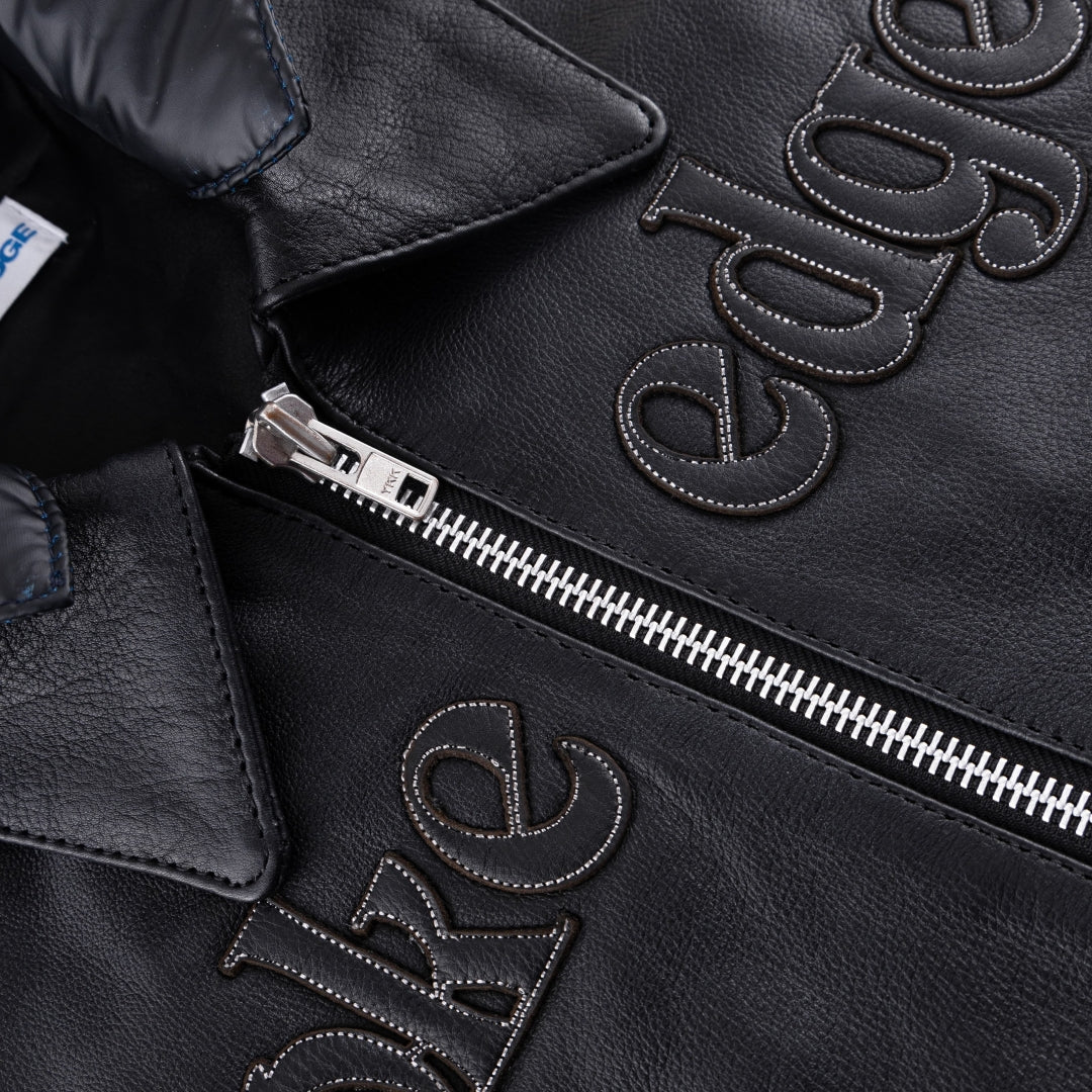 Leather Tech Bomber Jacket