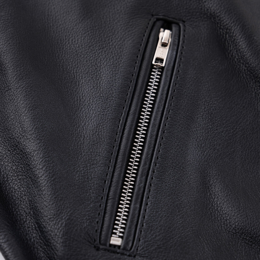 Leather Tech Bomber Jacket