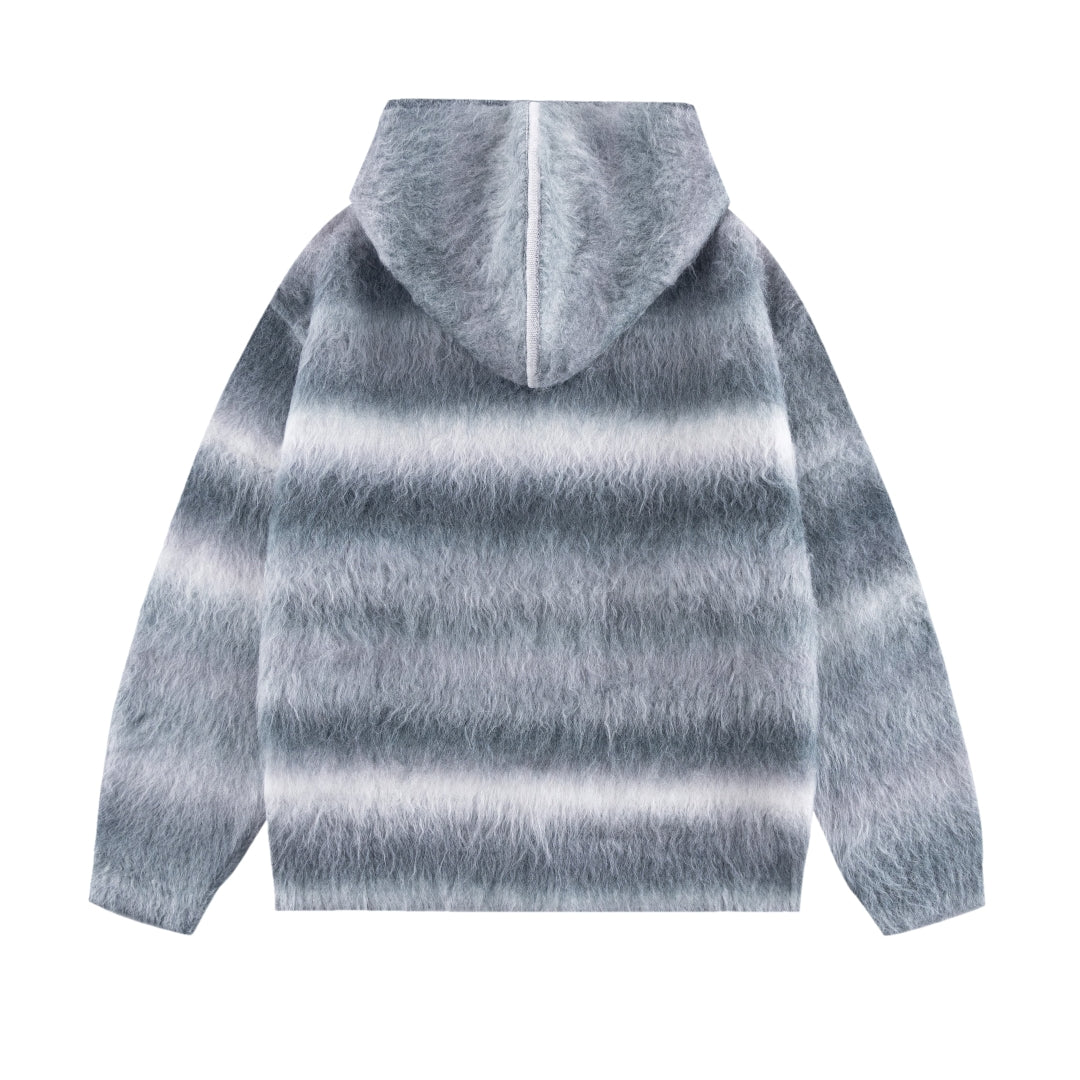 Gradation Mohair Zip Knit