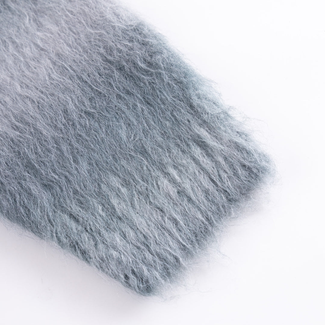 Gradation Mohair Zip Knit