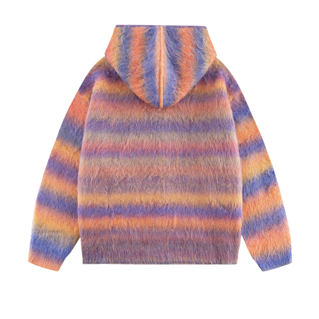 Gradation Mohair Zip Knit