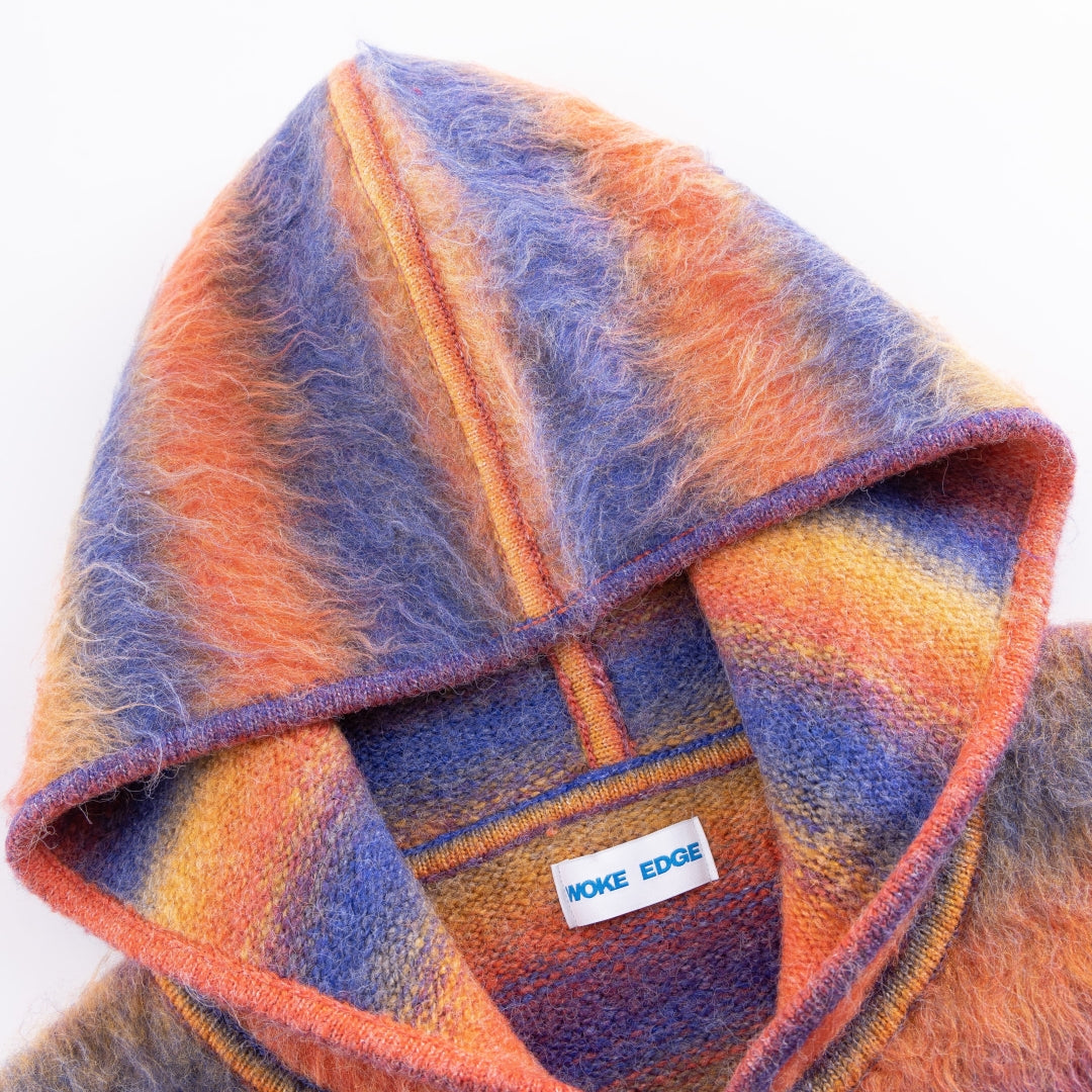 Gradation Mohair Zip Knit