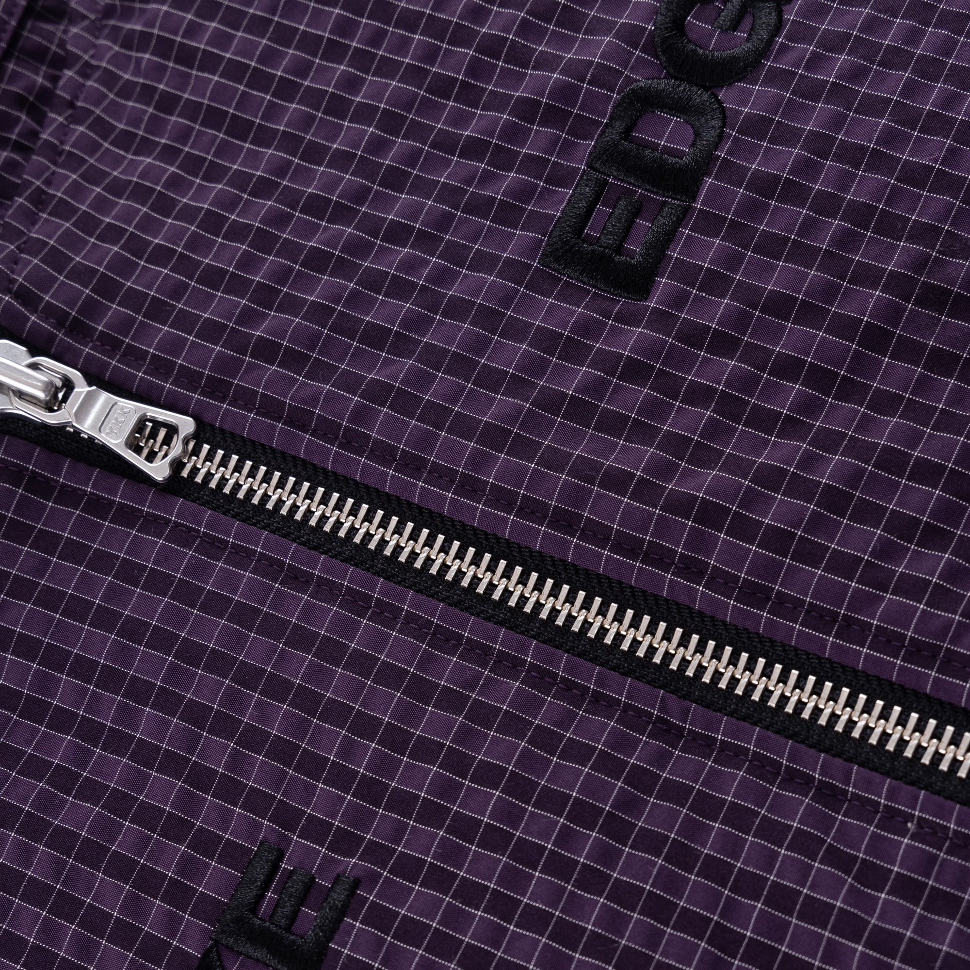 Fur Collar Checkered Down Jacket