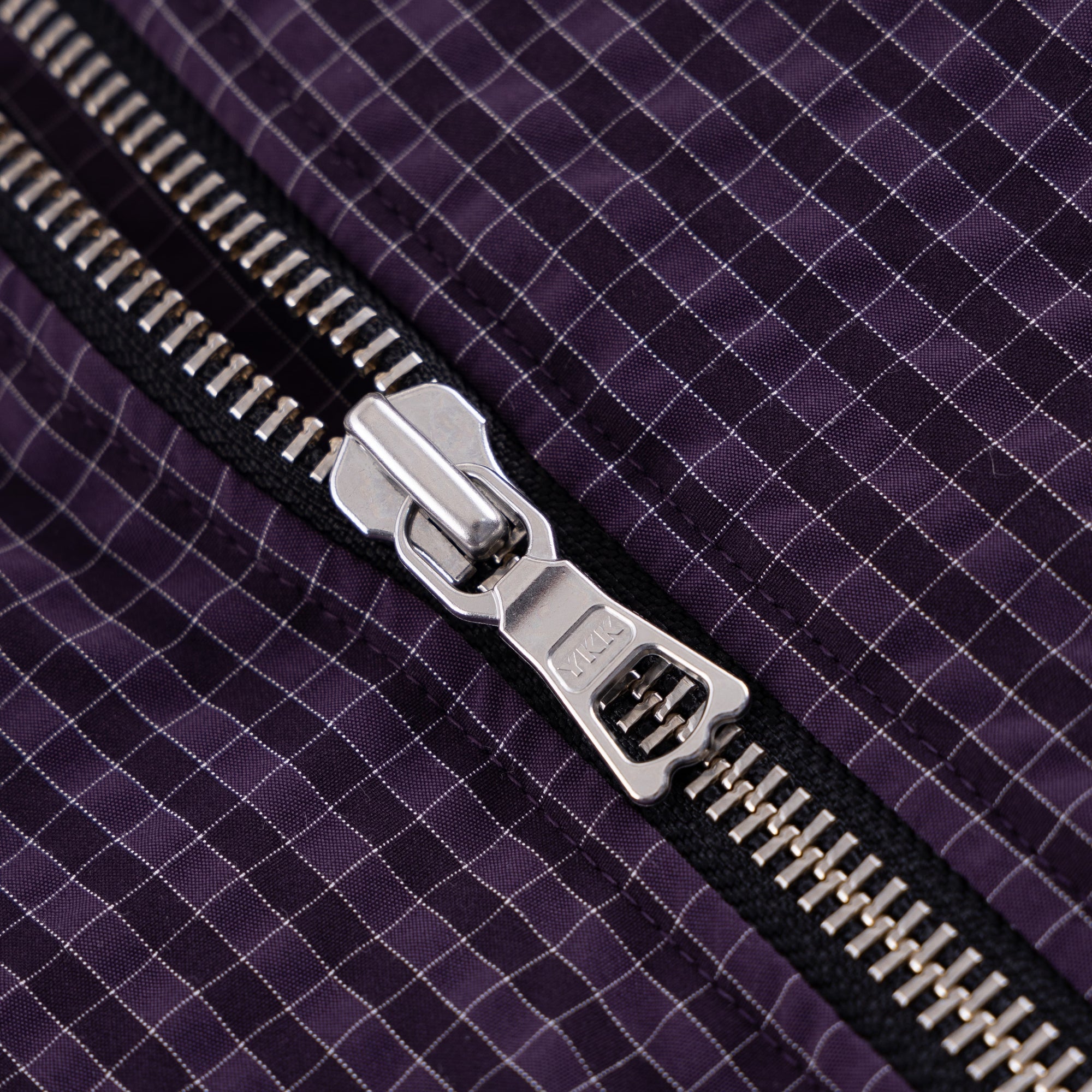 Fur Collar Checkered Down Jacket