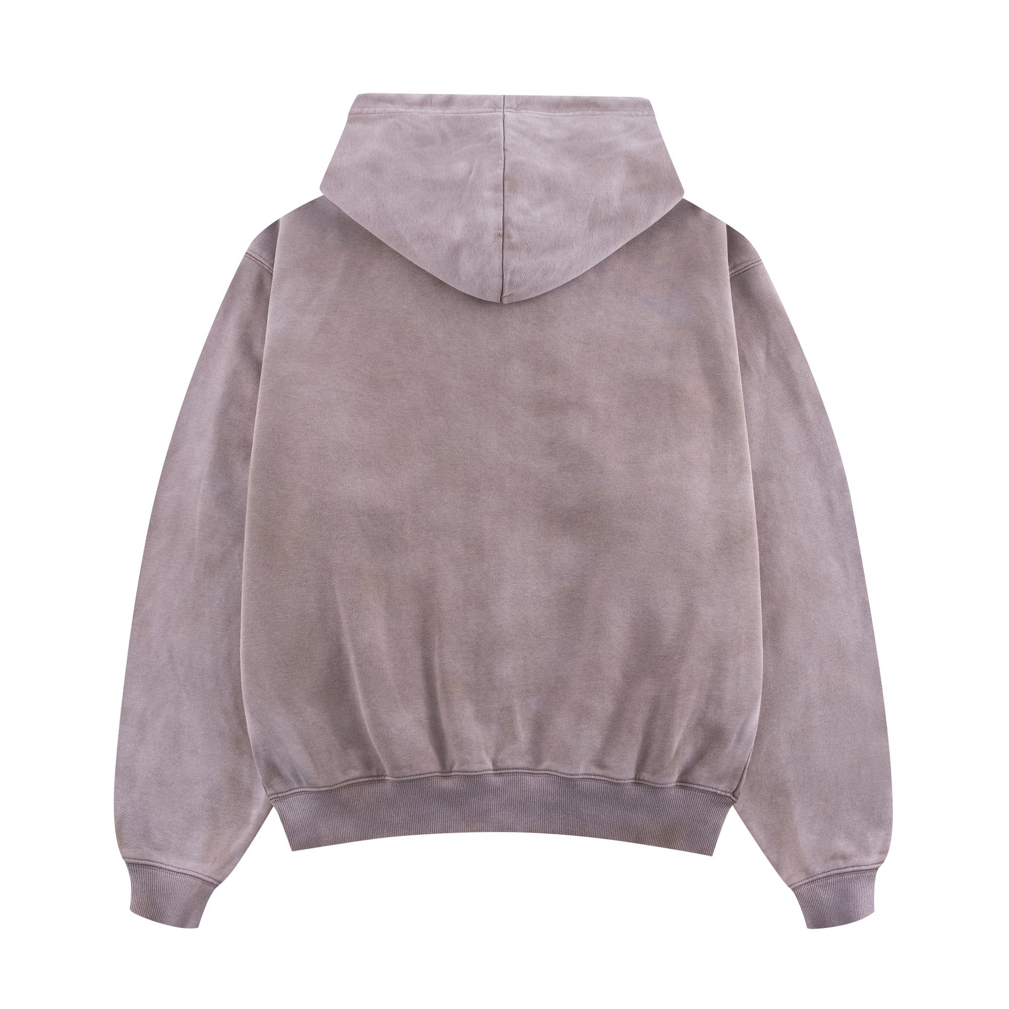 Faded Embroidery Zip Up Hoodie