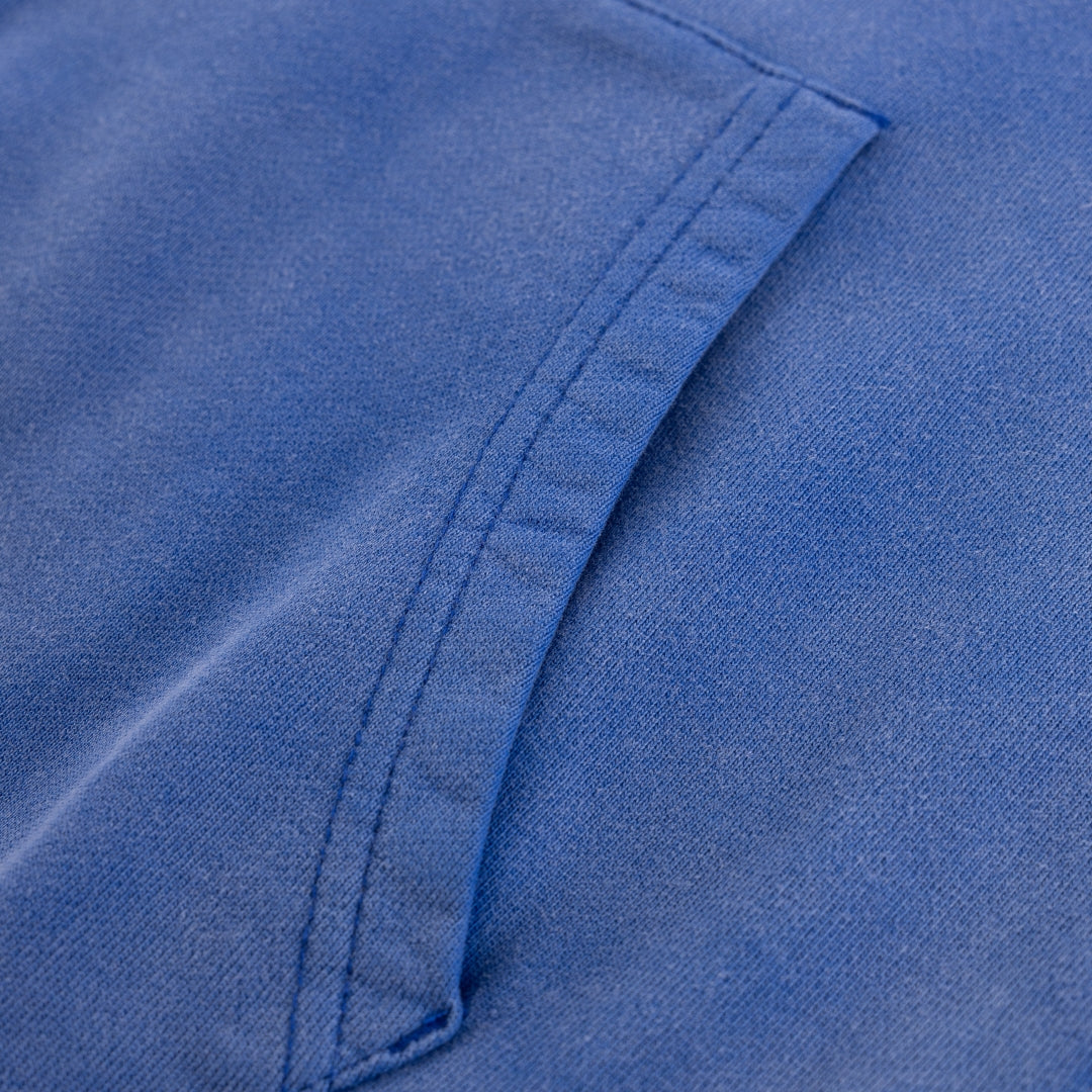 Faded Embroidery Zip Up Hoodie