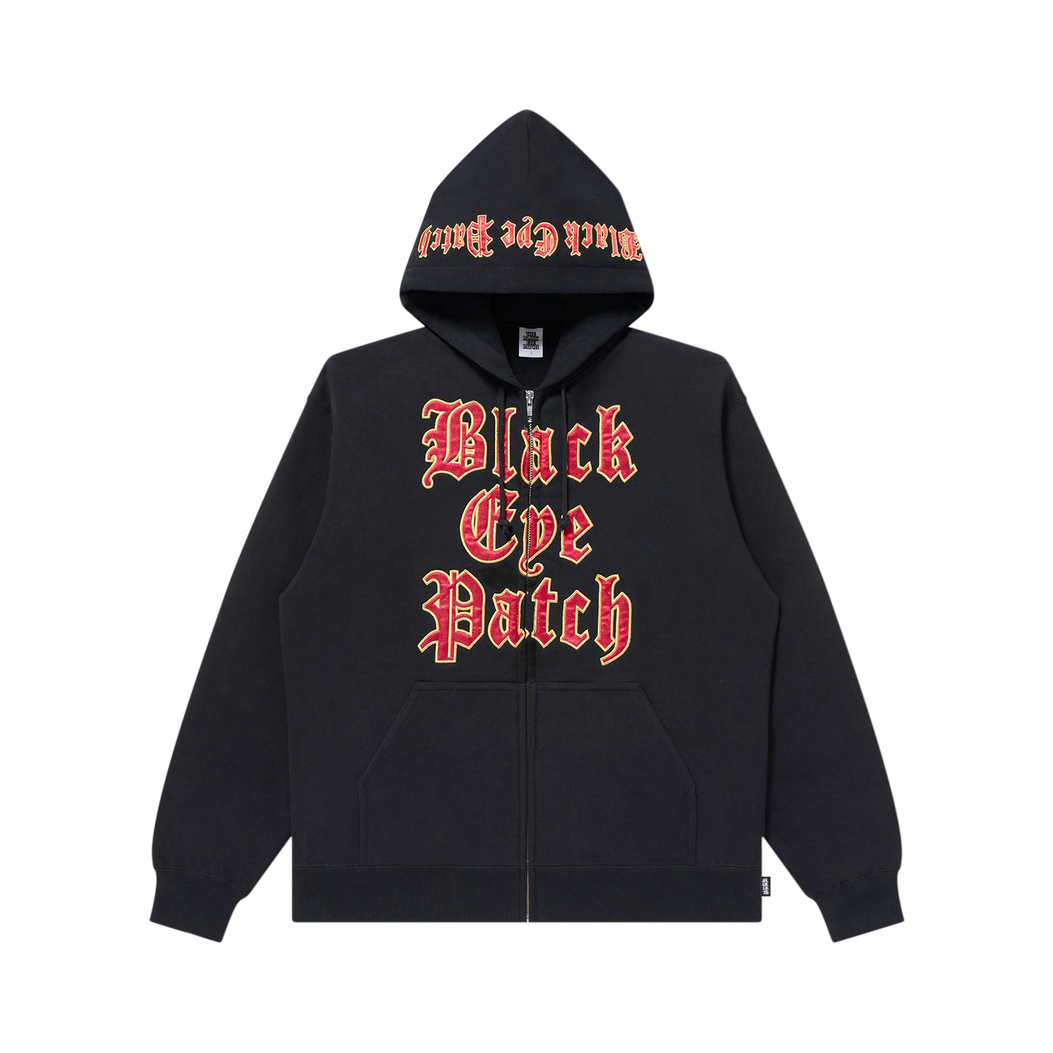 Black Eye Patch STACKED OE LOGO ZIP HOODIE ブラックアイパッチの